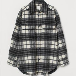 H&M White and Black Plaid Shacklet